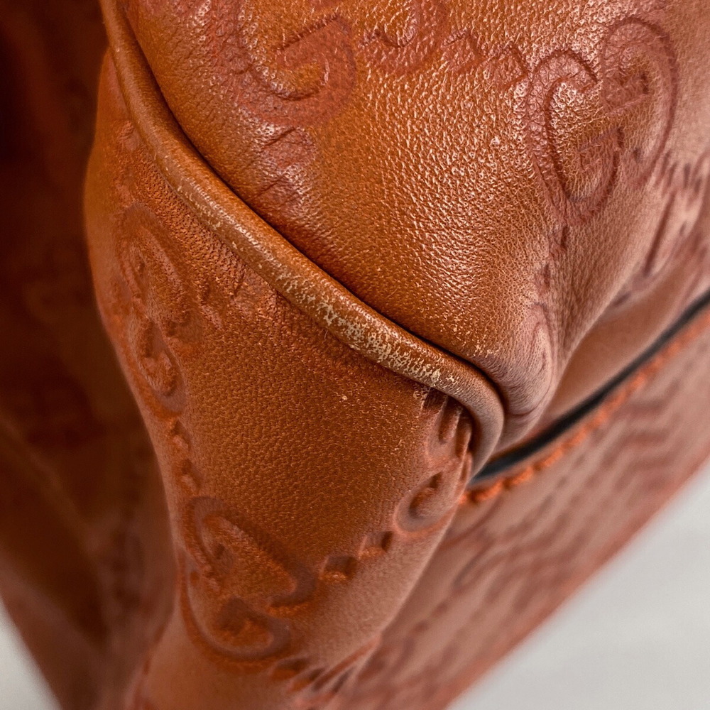 Gucci Guccissima Sukey Handbag GG Signature Guccissima Leather Orange - Picture 3 of 7